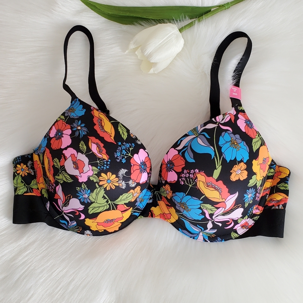 VICTORIA'S SECRET PINK PUSH-UP BRA SIZE 36D - Picture 1 of 7